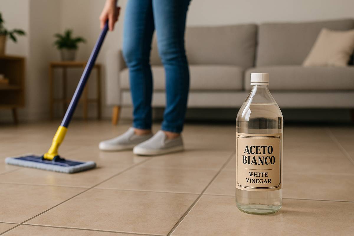 Aceto bianco per pulire i pavimenti