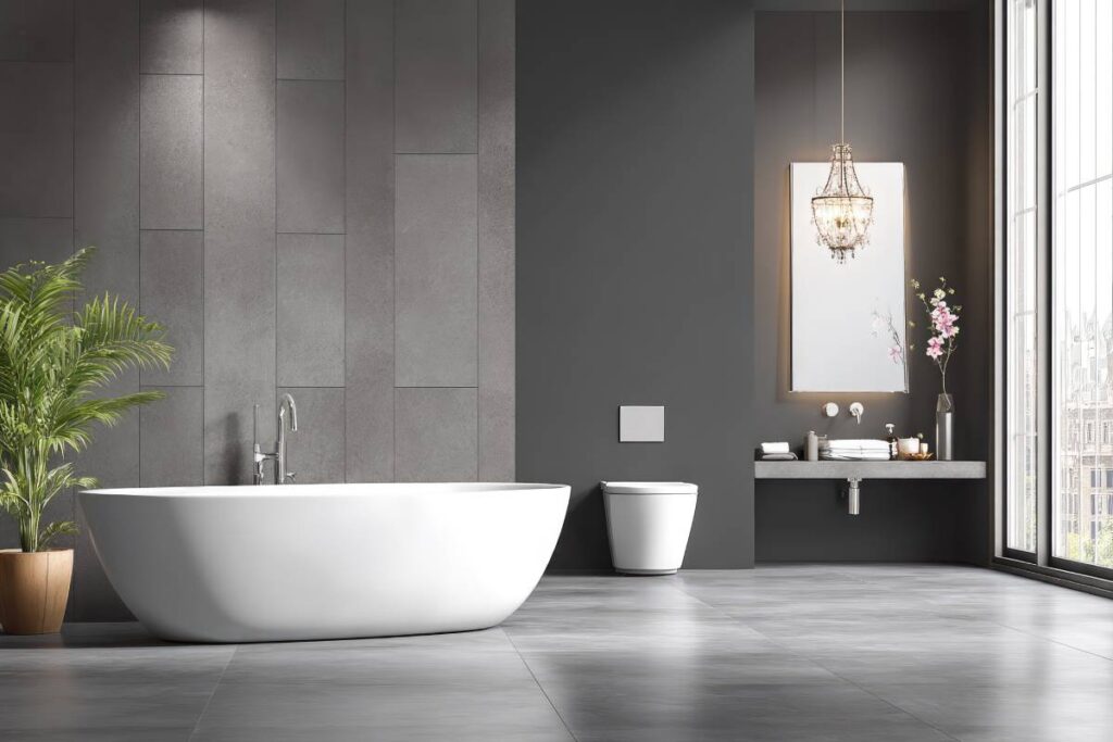 Bagno minimal grigio
