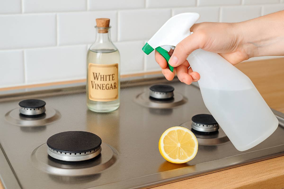 Aceto e limone per pulire il piano cottura