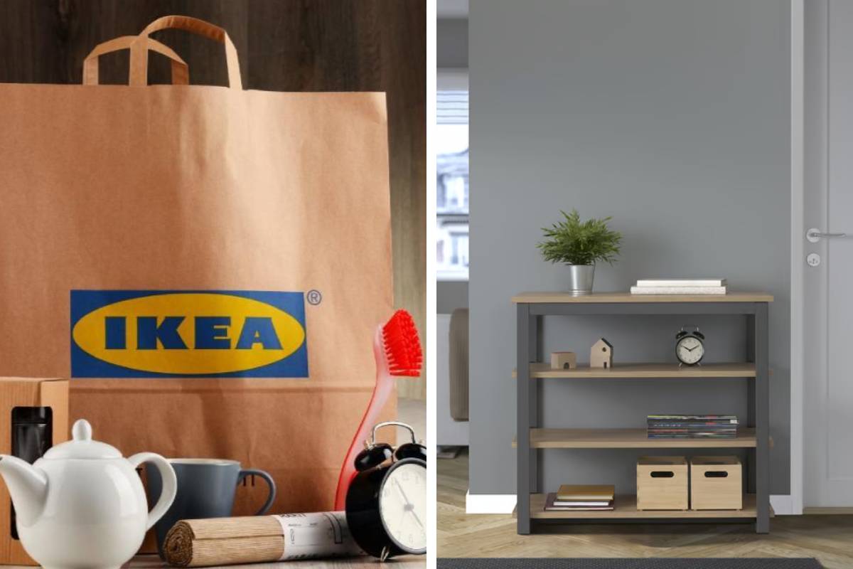 La consolle Ikea si trasforma in tavolo e scaffale