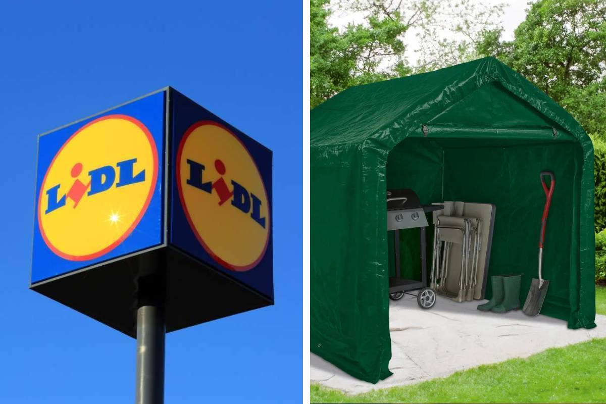Tenda garage Lidl montata