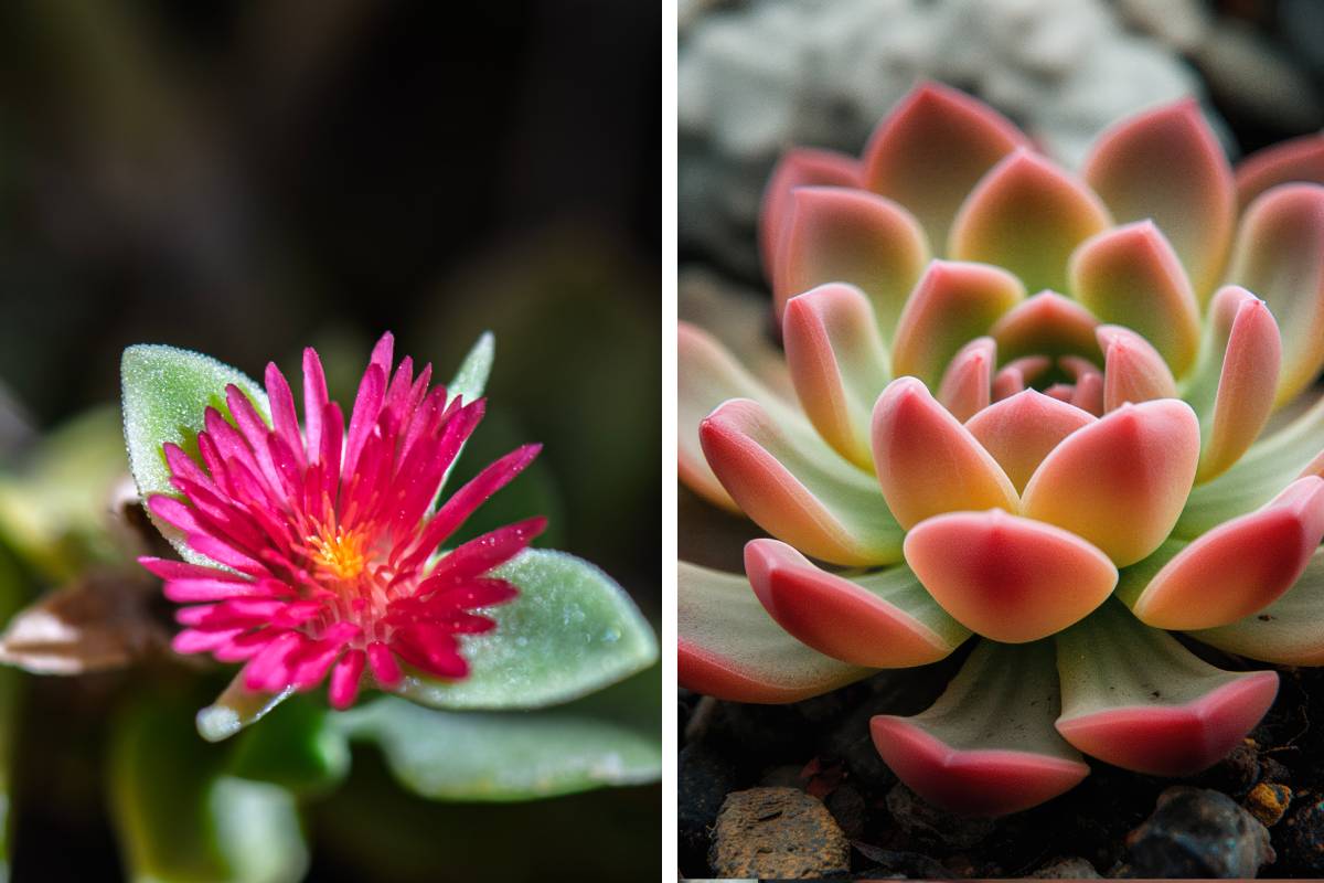 Delosperma e Echeveria elegans