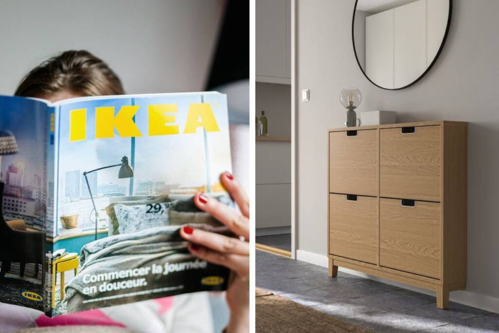 Scarpiera Ikea in un ingresso