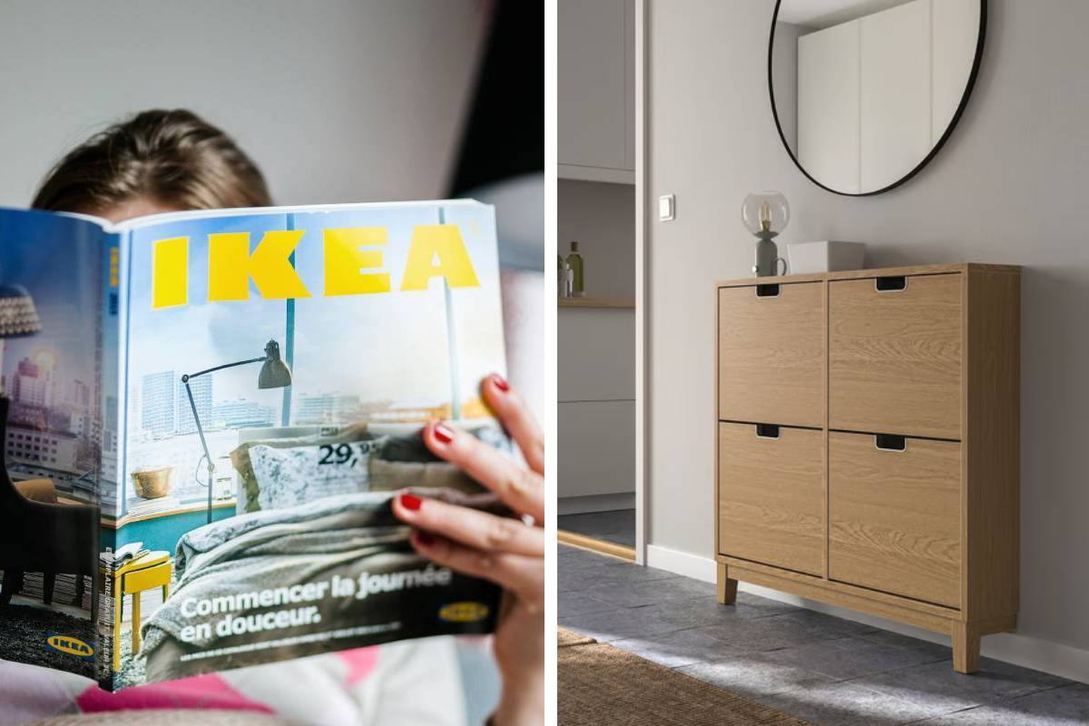 Scarpiera Ikea in un ingresso