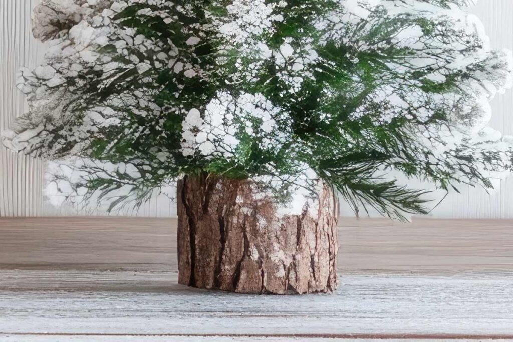 Base in tronco per l’albero di Natale: come farla da soli