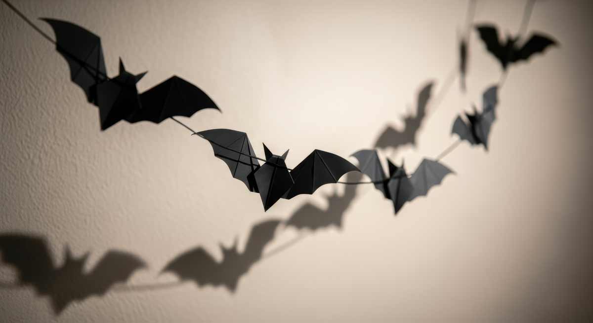 Pipistrelli su filo trasparente