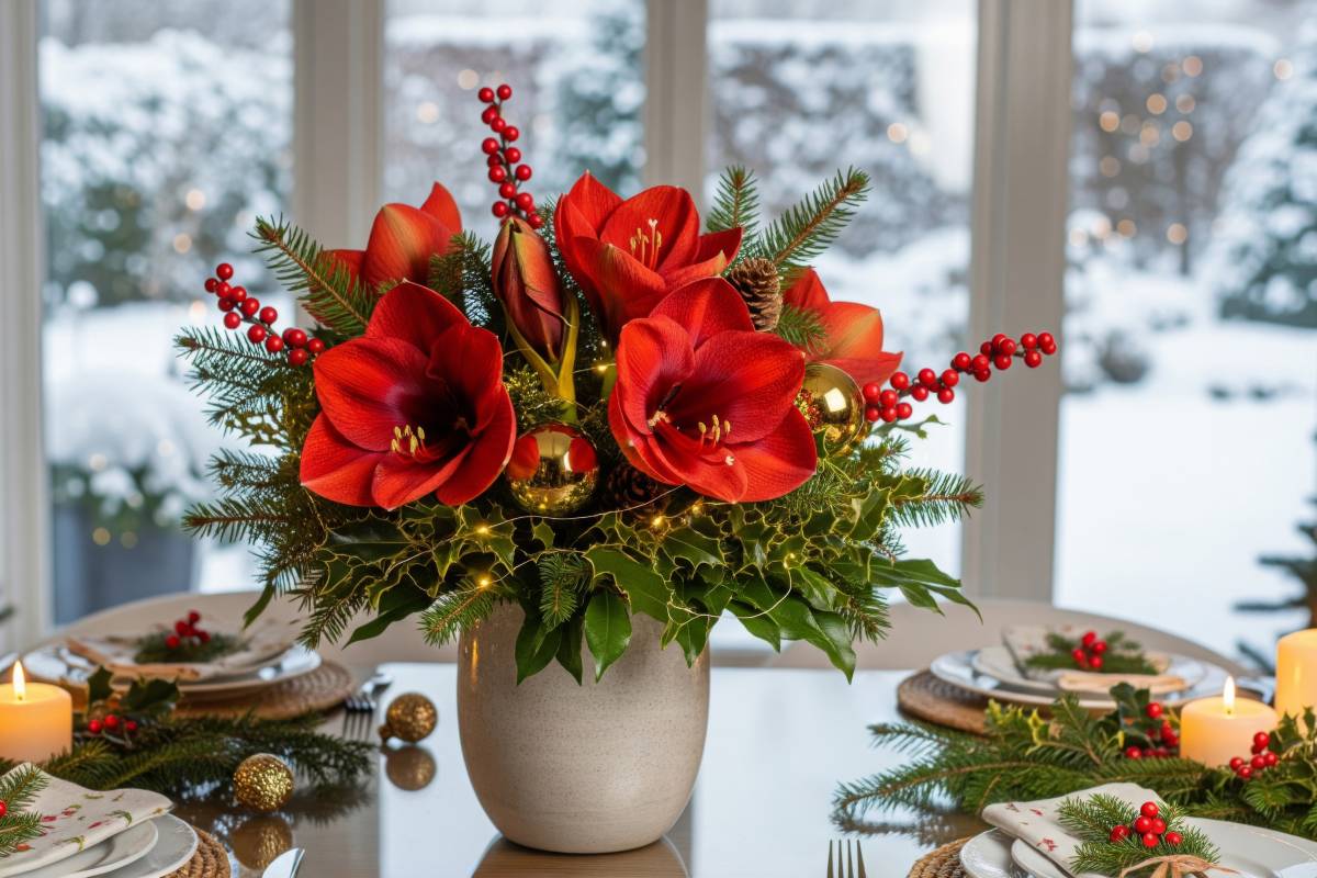 Amaryllis in vaso a natale