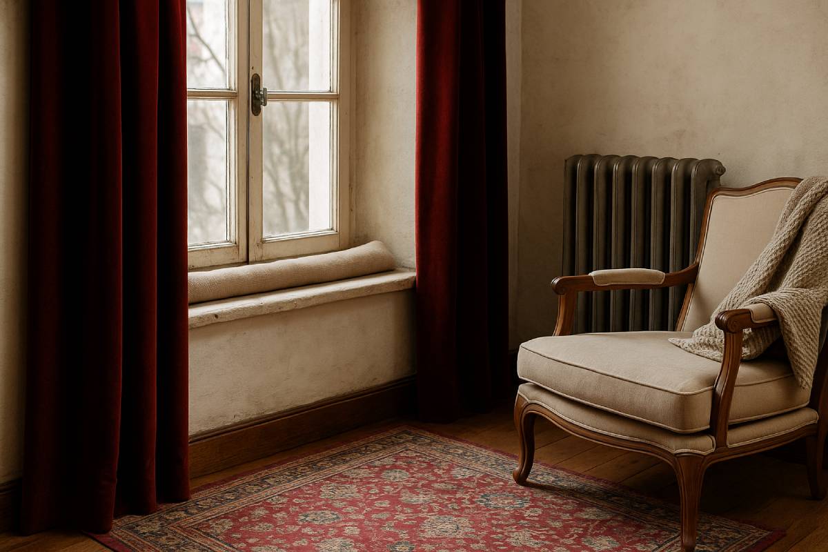 camera con poltrona e para spifferi