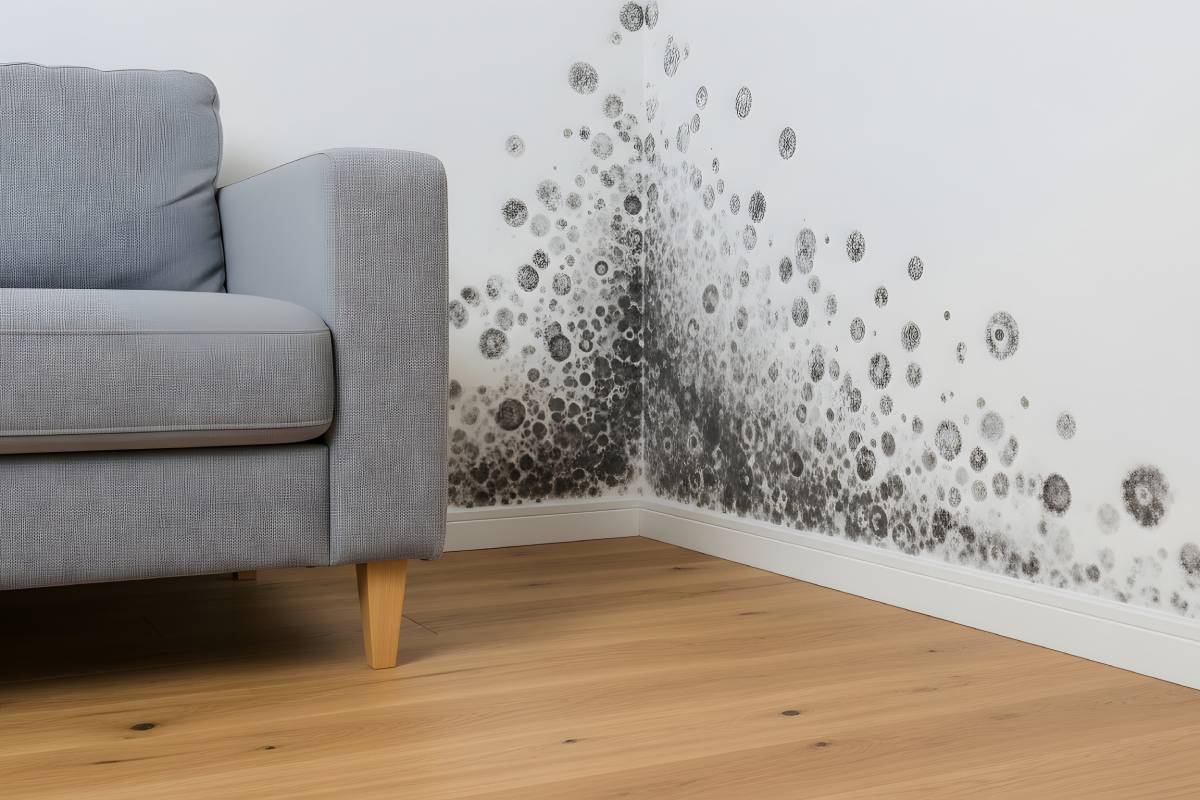 muffa dietro ad un mobile di casa