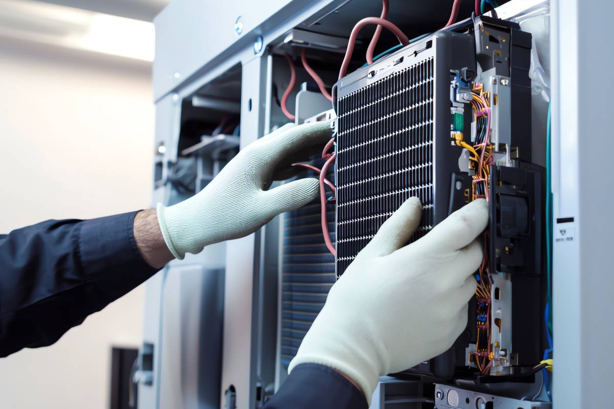 tecnico he aggiusta un freezer che non congela più