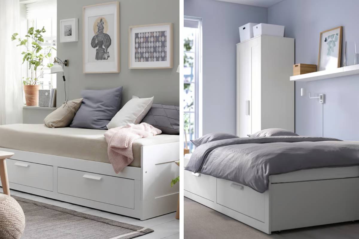 divano e letto, ikea e la struttura per chi ha poco spazio