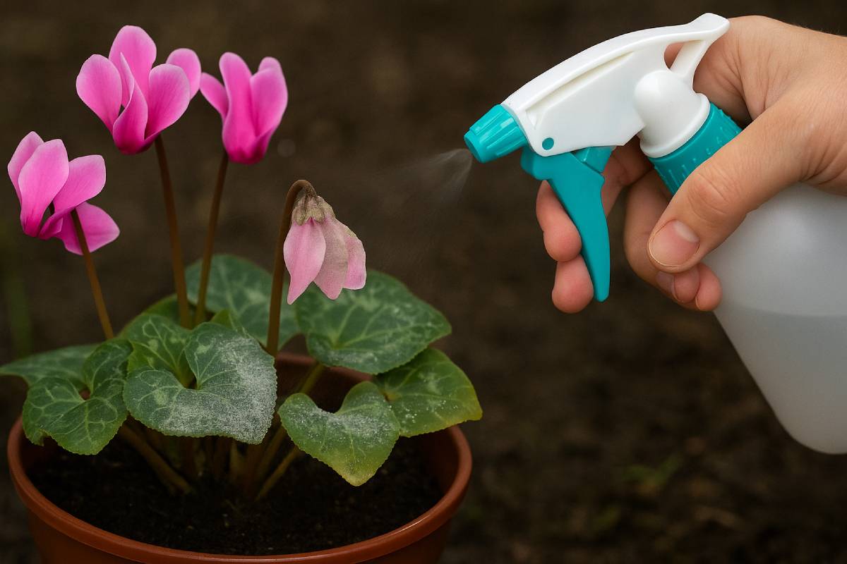 rimedio naturale con bicarbonato contro la muffa sui ciclamini