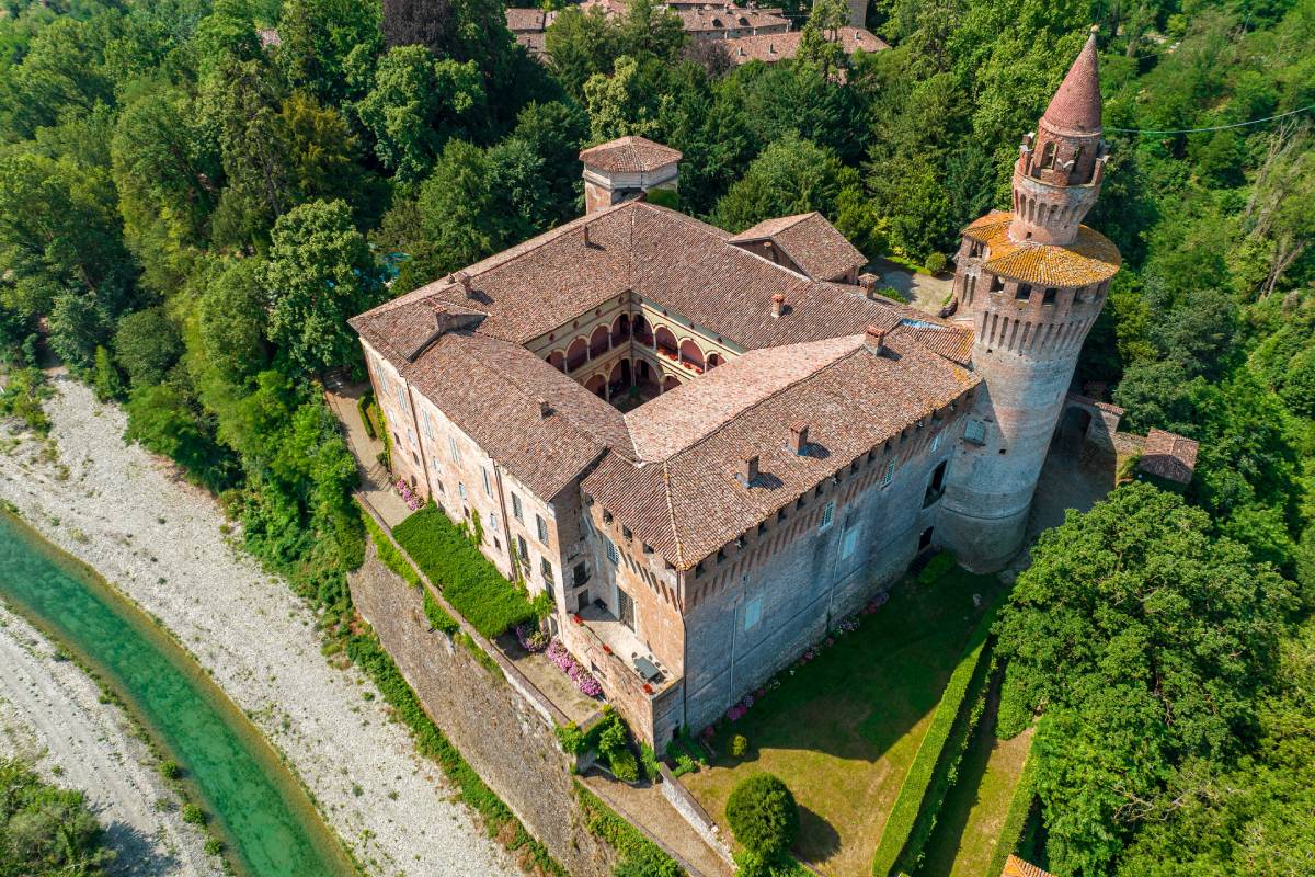 veduta sul castello di rivalta a piacenza