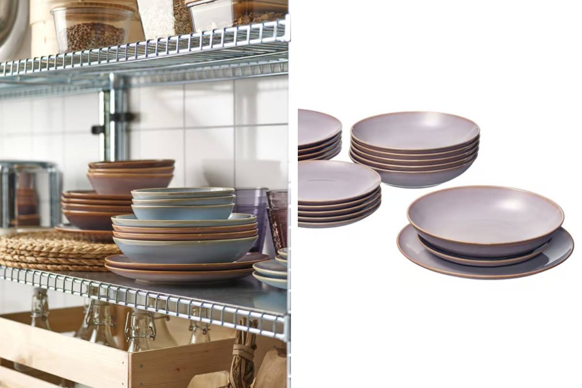 particolari dei piatti rosa di ikea FÄRGKLAR