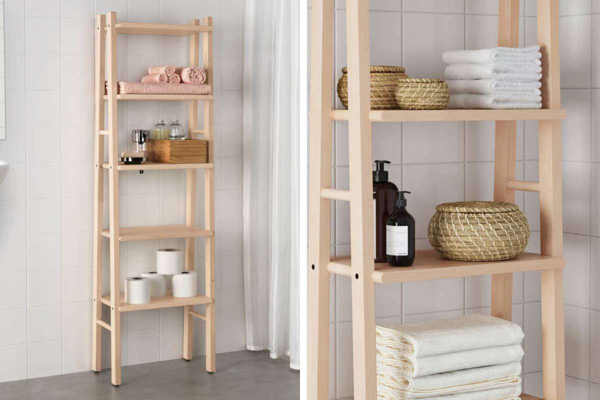 particolari di VILTO, lo scaffale in betulla Ikea