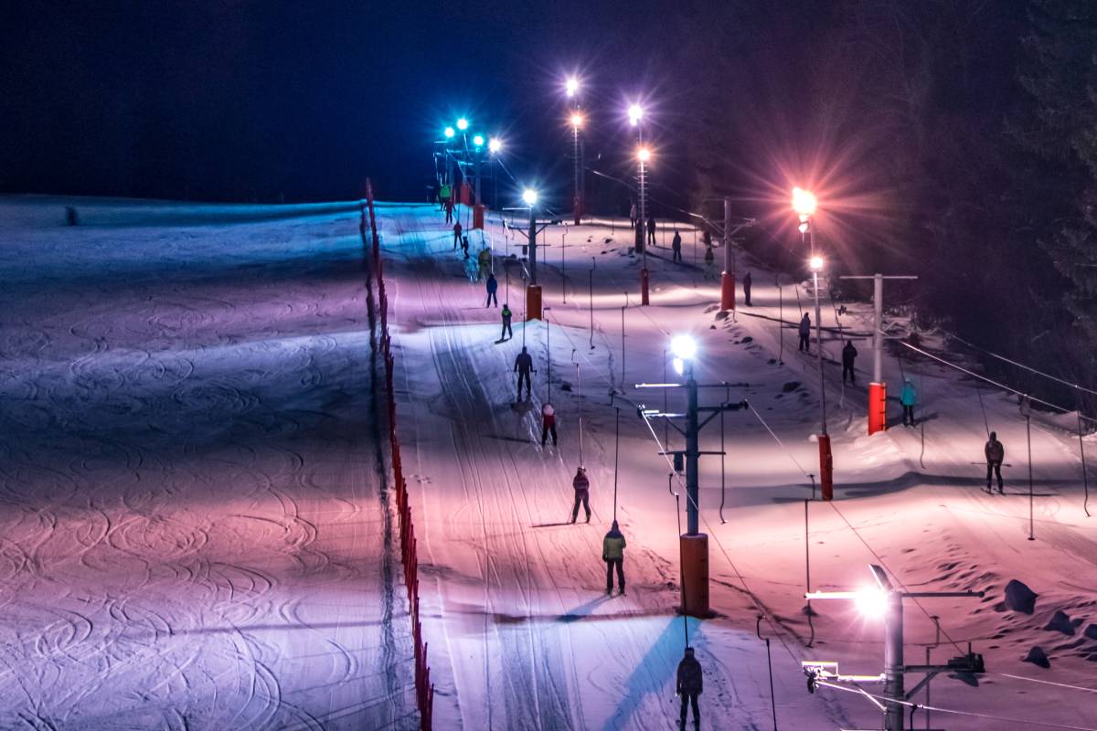 pista da sci notturna