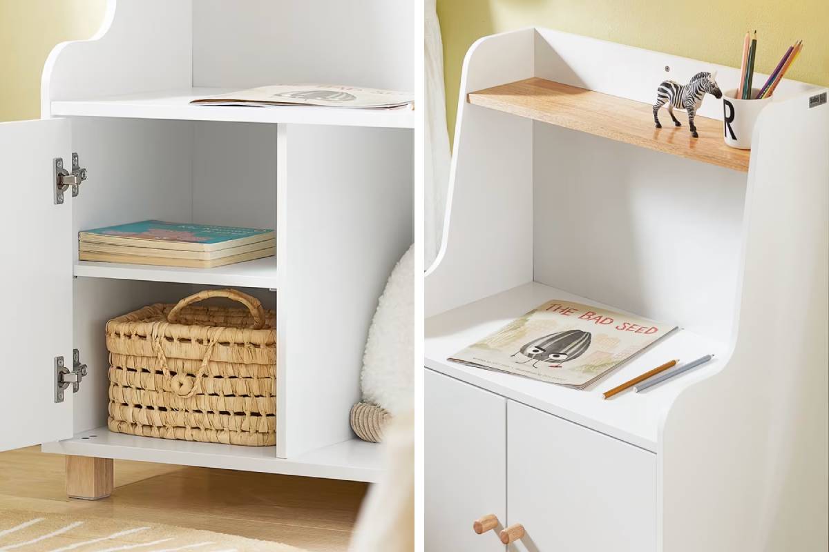 interno ed esterno dello scaffale comodino di maisons du monde in offerta